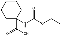 1-[(エトキシカルボニル)アミノ]シクロヘキサンカルボン酸 化学構造式