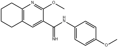 3-Quinolinecarboximidamide, 5,6,7,8-tetrahydro-2-methoxy-N-(4-methoxyp henyl)-,171011-13-5,结构式