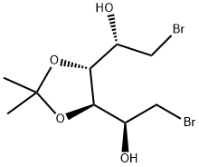 1,6-Dibromo-3-O,4-O-isopropylidene-1,6-dideoxy-D-mannitol Struktur