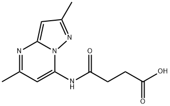 4-((2,5-Dimethylpyrazolo(1,5-a)pyrimidin-7-yl)amino)-4-oxobutanoic aci d 结构式