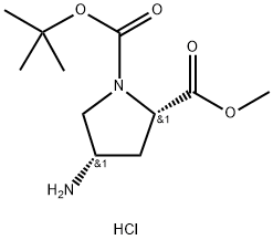 171110-72-8 (2S,4S)-1-叔丁基 2-甲基 4-氨基吡咯烷-1,2-二甲酸酯盐酸盐