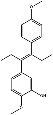 2-methoxy-4-[(E)-4-(4-methoxyphenyl)hex-3-en-3-yl]phenol 结构式