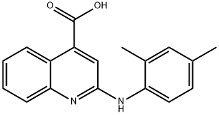 2-[(2,4-二甲基苯基)氨基]喹啉-4-羧酸,171204-19-6,结构式