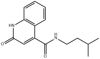 4-Quinolinecarboxylic acid, 1,2-dihydro-N-(3-methylbutyl)-2-oxo- 化学構造式