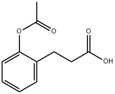 3-(2-ACETOXYPHENYL)PROPIONIC ACID 化学構造式