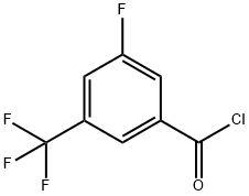 3-フルオロ-5-(トリフルオロメチル)ベンゾイルクロリド 化学構造式