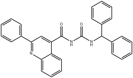 4-Quinolinecarboxamide, N-(((diphenylmethyl)amino)carbonyl)-2-phenyl-|