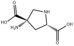 2,4-Pyrrolidinedicarboxylicacid,4-amino-,(2S-trans)-(9CI) 结构式