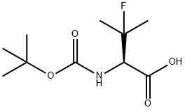 DL-Valine, N-[(1,1-diMethylethoxy)carbonyl]-3-fluoro-,171348-52-0,结构式