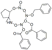 2H-Cyclopentoxazol-2-one, 5,6-bis(benzoyloxy)hexahydro-4-(phenylmethoxy)methyl-, 3aS-(3a.alpha.,4.alpha.,5.beta.,6.alpha.,6a.alpha.)- 结构式