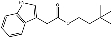 3,3-dimethylbutyl indole-3-acetate Structure