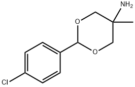 5-アミノ-5-メチル-2-(p-クロロフェニル)-1,3-ジオキサン 化学構造式
