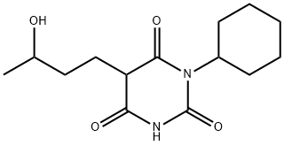 1-Cyclohexyl-5-(3-hydroxybutyl)barbituric acid Structure
