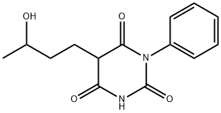 5-(3-Hydroxybutyl)-1-phenylbarbituric acid Struktur