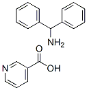 diphenylmethanamine, pyridine-3-carboxylic acid 结构式