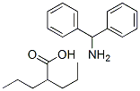 diphenylmethanamine, 2-propylpentanoic acid 化学構造式