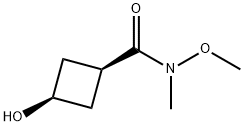 Cyclobutanecarboxamide, 3-hydroxy-N-methoxy-N-methyl-, cis- (9CI) 结构式