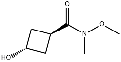 Cyclobutanecarboxamide, 3-hydroxy-N-methoxy-N-methyl-, trans- (9CI) Structure