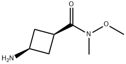 Cyclobutanecarboxamide, 3-amino-N-methoxy-N-methyl-, cis- (9CI),171549-87-4,结构式