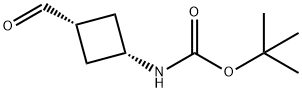 CIS-3-(BOC-氨基)环丁烷甲醛 结构式