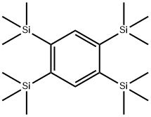 1,2,4,5-Tetrakis(trimethylsilyl)benzene Struktur