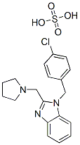 1-[(4-chlorophenyl)methyl]-2-(pyrrolidin-1-ylmethyl)-1H-benzimidazole sulphate ,17162-20-8,结构式