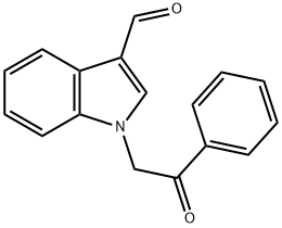 1-(2-oxo-2-phenylethyl)-1H-indole-3-carboxaldehyde 结构式