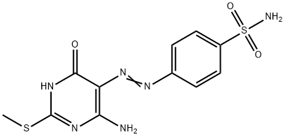 4-[2-(4-amino-2-methylsulfanyl-6-oxo-pyrimidin-5-ylidene)hydrazinyl]benzenesulfonamide,17174-57-1,结构式