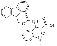 3-(9-FLUORENYLMETHYLOXYCARBONYL)AMINO-3-(2-NITROPHENYL)PROPIONIC ACID Structure