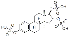 Estra-1,3,5(10)-triene-3,16,17-triol, tris(hydrogen sulfate), (16alpha ,17beta)- Struktur