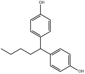 1,1-BIS(4-HYDROXYPHENYL)PENTANE Struktur
