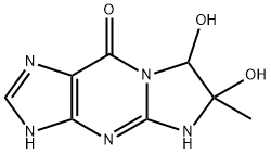9H-Imidazo[1,2-a]purin-9-one,  1,4,6,7-tetrahydro-6,7-dihydroxy-6-methyl-  (9CI) 结构式