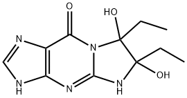 9H-Imidazo[1,2-a]purin-9-one,  6,7-diethyl-1,4,6,7-tetrahydro-6,7-dihydroxy-  (9CI) 结构式