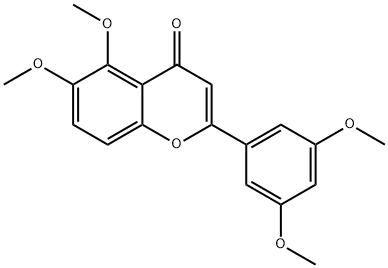 2-(3,5-Dimethoxyphenyl)-5,6-dimethoxy-4H-1-benzopyran-4-one Struktur