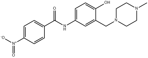 4'-Hydroxy-3'-[(4-methyl-1-piperazinyl)methyl]-4-nitrobenzanilide 结构式