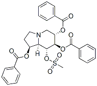 1,6,7,8-Indolizinetetrol, octahydro-, 1,6,7-tribenzoate 8-methanesulfonate, 1S-(1.alpha.,6.beta.,7.alpha.,8.beta.,8a.beta.)-,171925-22-7,结构式