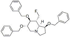 Indolizine, 8-(fluoromethyl)octahydro-1,6,7-tris(phenylmethoxy)-, 1S-(1.alpha.,6.beta.,7.alpha.,8.beta.,8a.beta.)- 结构式