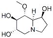 1,6,7-Indolizinetriol, octahydro-8-methoxy-, 1S-(1.alpha.,6.beta.,7.alpha.,8.beta.,8a.beta.)- 化学構造式