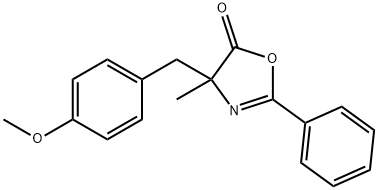 4-[(4-Methoxyphenyl)methyl]-4-methyl-2-phenyl-5(4H)-oxazolone 结构式