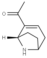 Ethanone, 1-(8-azabicyclo[3.2.1]oct-2-en-2-yl)-, (1S)- (9CI) 化学構造式