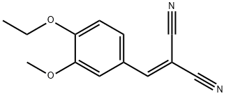 4-エトキシ-3-メトキシベンジリデンマロノニトリル 化学構造式