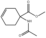 3-Cyclohexene-1-carboxylicacid,1-(acetylamino)-,methylester(9CI) Struktur