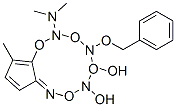 4H-Cyclopentoxazole-5,6-diol, 2-(dimethylamino)-3a,5,6,6a-tetrahydro-4-(phenylmethoxy)methyl-, 3aS-(3a.alpha.,4.alpha.,5.beta.,6.alpha.,6a.alpha.)- 结构式