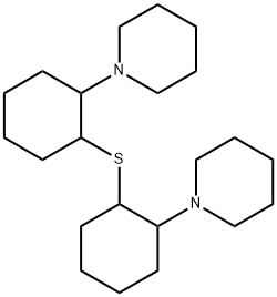 1-[2-[2-(1-piperidyl)cyclohexyl]sulfanylcyclohexyl]piperidine Struktur