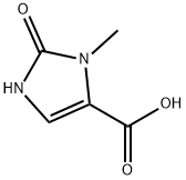 3-Methyl-2-oxo-2,3-dihydro-1H-imidazole-4-carboxylic acid,17245-60-2,结构式