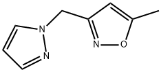 Isoxazole, 5-methyl-3-(1H-pyrazol-1-ylmethyl)- (9CI) 化学構造式