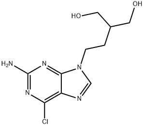 1,3-Propanediol, 2-[2-(2-amino-6-chloro-9H-purin-9-yl)ethyl]- Structure