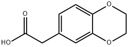 2,3-ジヒドロ-1,4-ベンゾジオキシン-6-酢酸 化学構造式