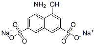 4-amino-5-hydroxynaphthalene-2,7-disulphonic acid, sodium salt  化学構造式