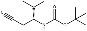 Carbamic acid, [(1R)-1-(cyanomethyl)-2-methylpropyl]-, 1,1-dimethylethyl ester, 172695-23-7, 结构式